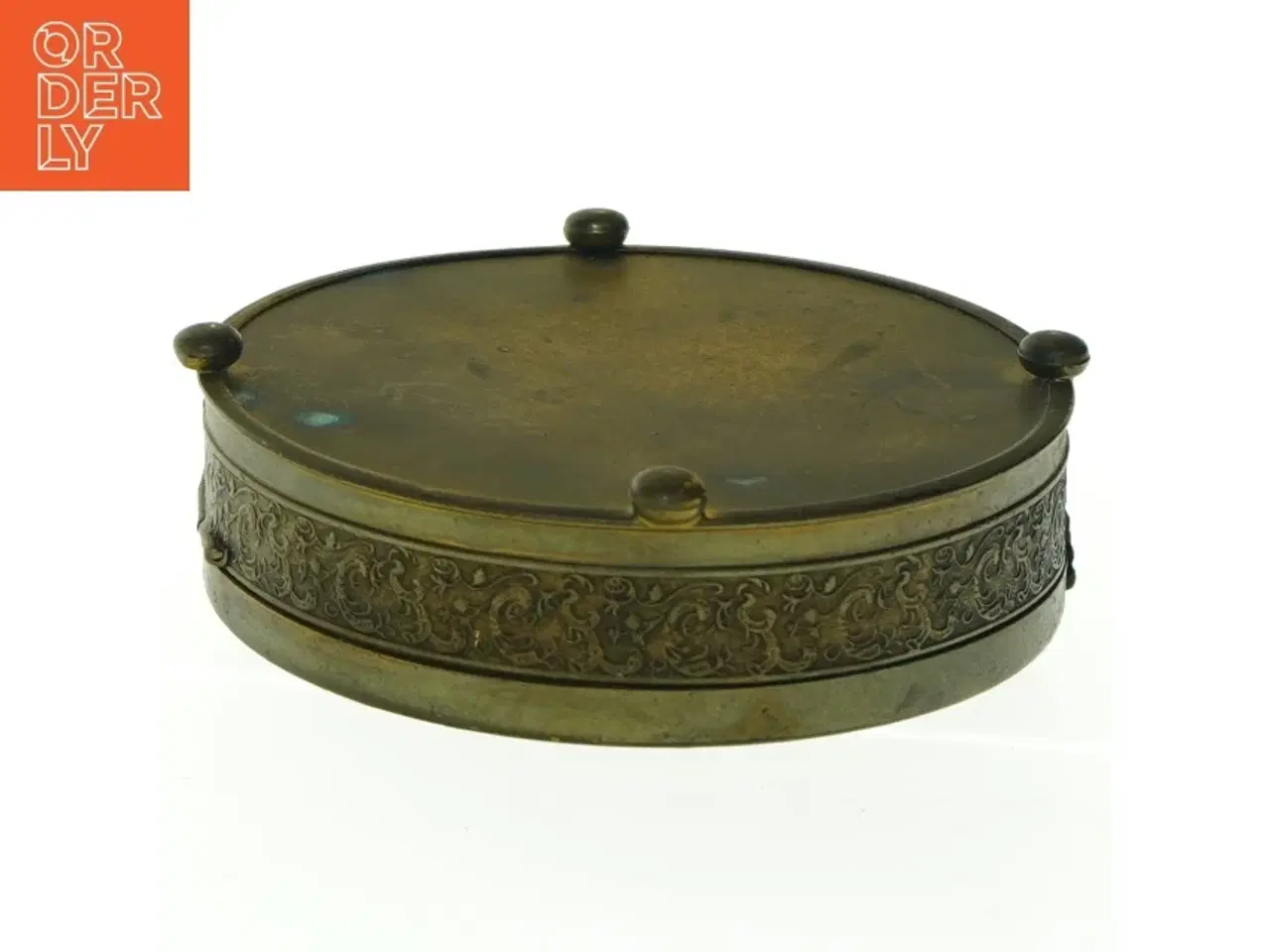 Billede 5 - Antik messing æske (str. 12 x 4 cm)