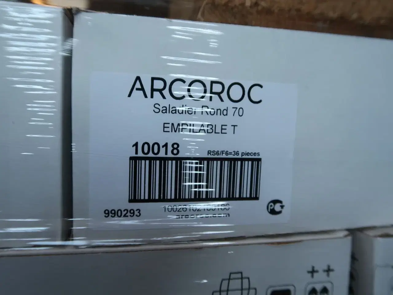 Billede 3 - 6 stk. kasser med 36 stk. skåle ARCOROC Saladier Rond 70 Empilablet