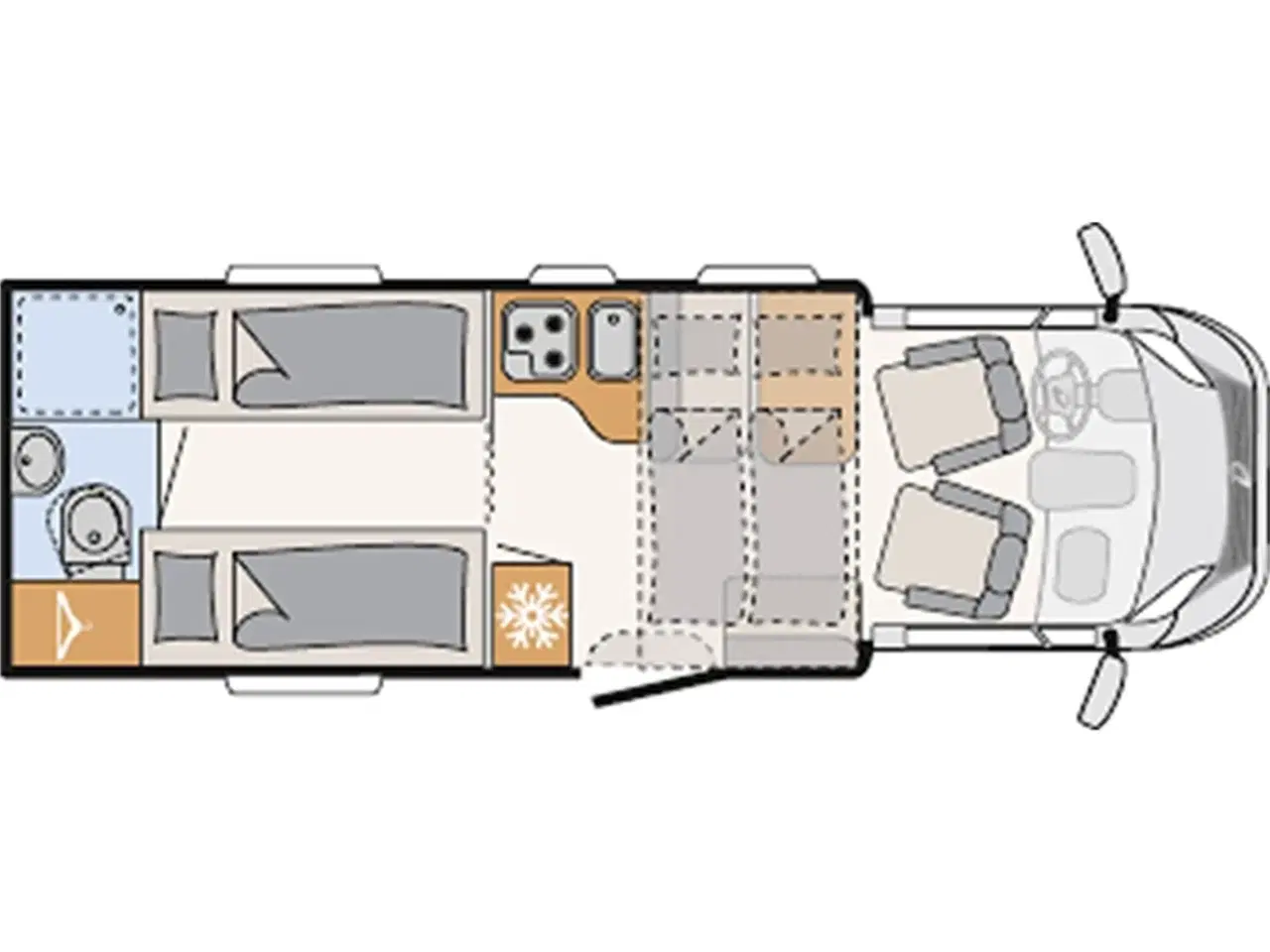 Billede 5 - 2019 - Dethleffs Trend T 7017   Vægt kun kg. 2680