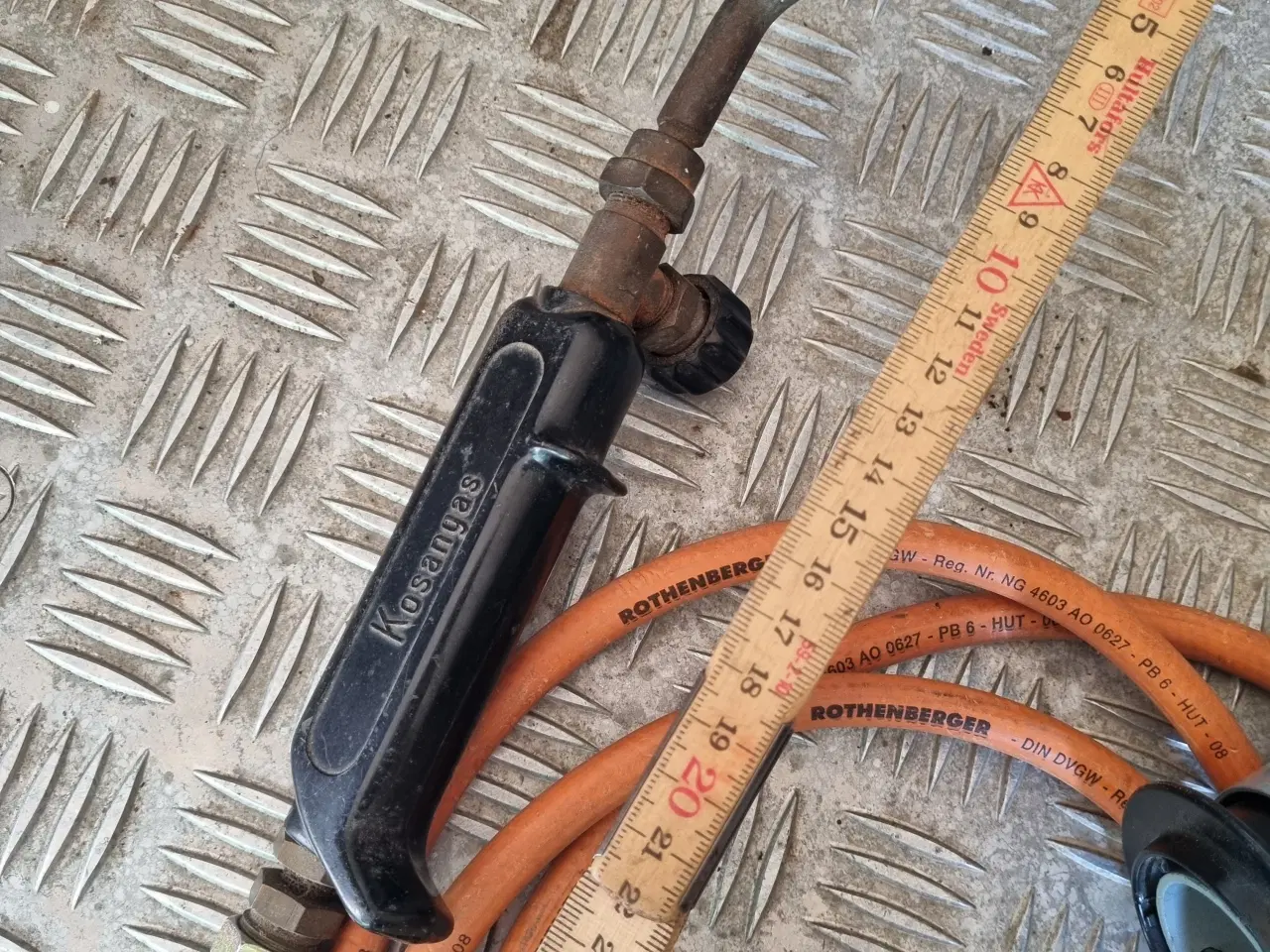 Billede 6 - Gasbrænder med slange og regulator.