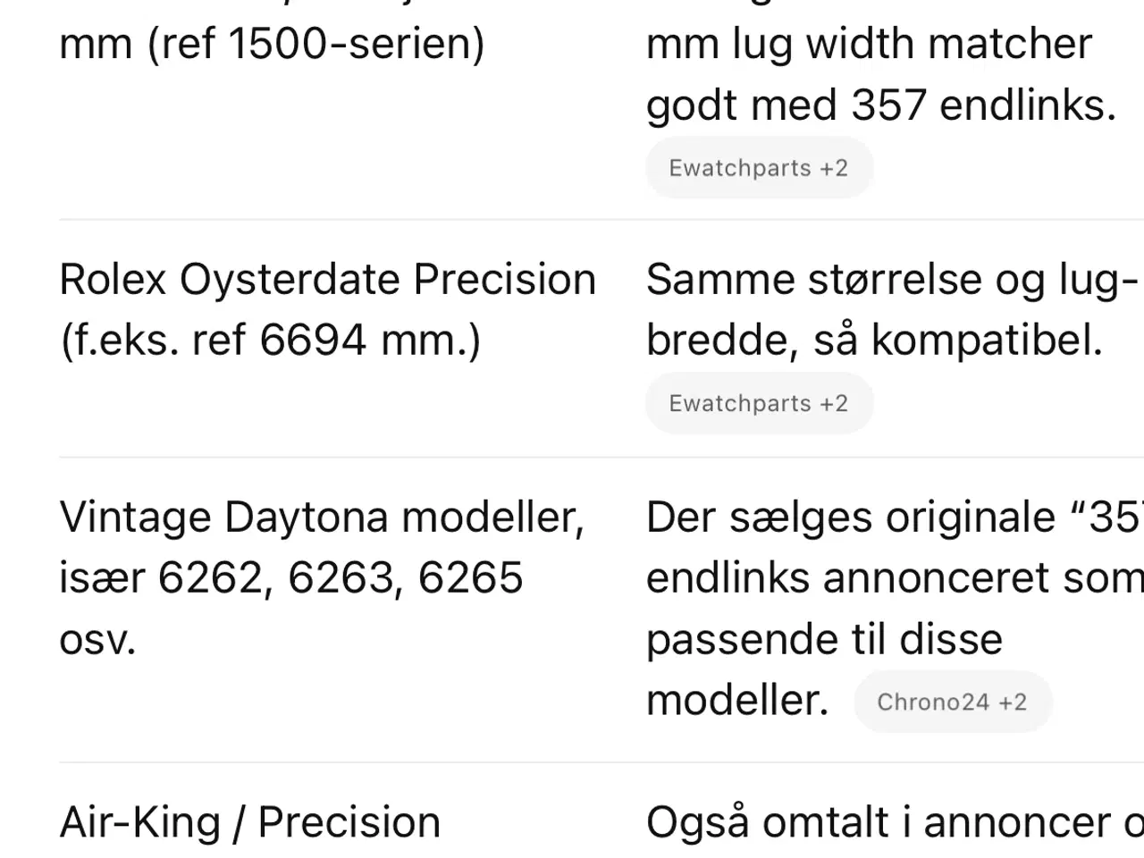 Billede 7 - Rolex lænke 357 7835 Oysterdate precision Air-king