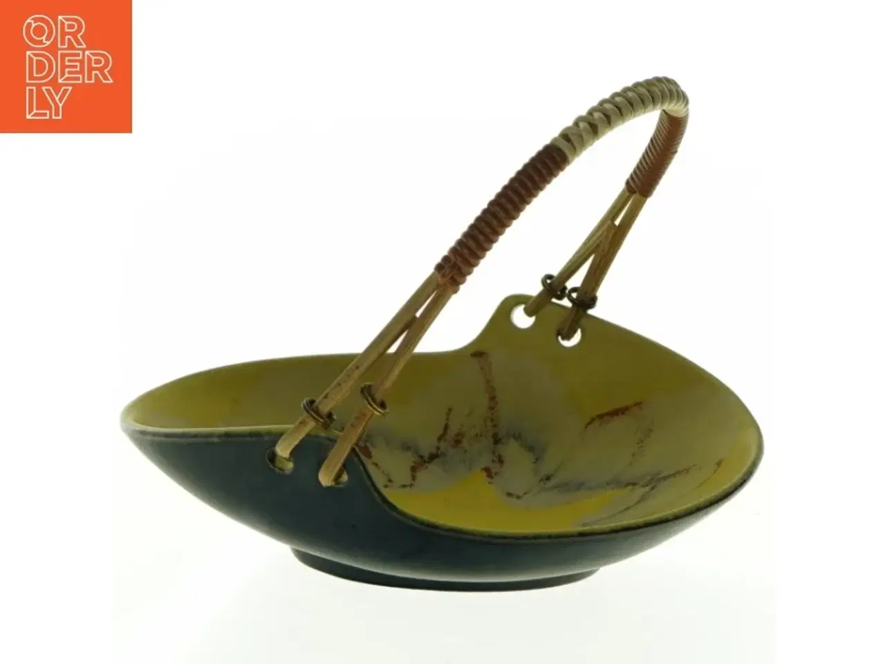 Billede 1 - Retro Keramikskål med hank (str. 17 x 14 cm)