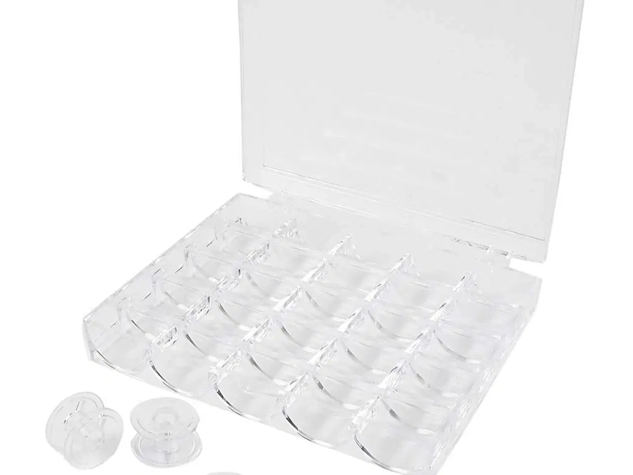 Billede 1 - Symaskinespoler i klar plast - 15 stk. sæt