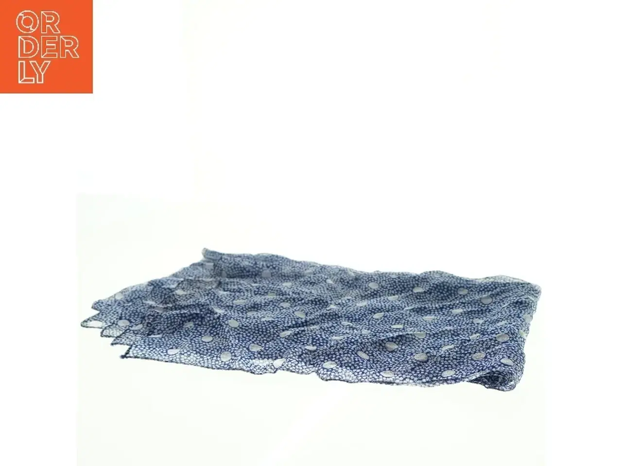 Billede 1 - Blå mønstret sjal (str. 52. x, 175 cm)