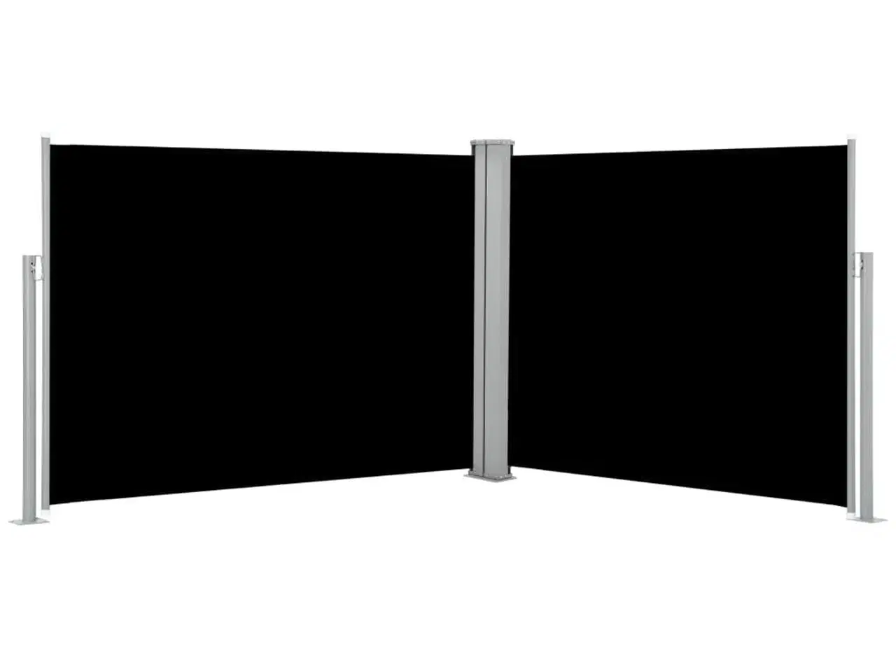 Billede 1 - Sammenrullelig sidemarkise 140 x 1000 cm sort