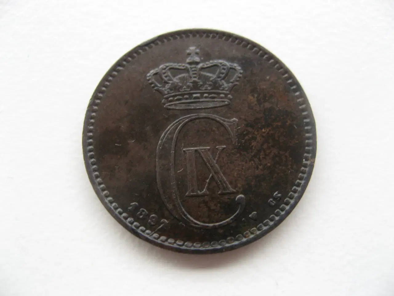 Billede 1 - Flot delfin 2 øre 1892, en af de gode