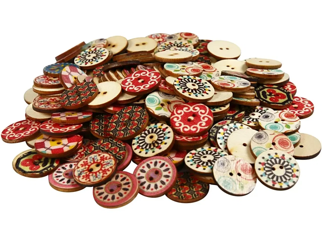 Billede 1 - Træknapper 20 mm, 180 stk. med unikke motiver