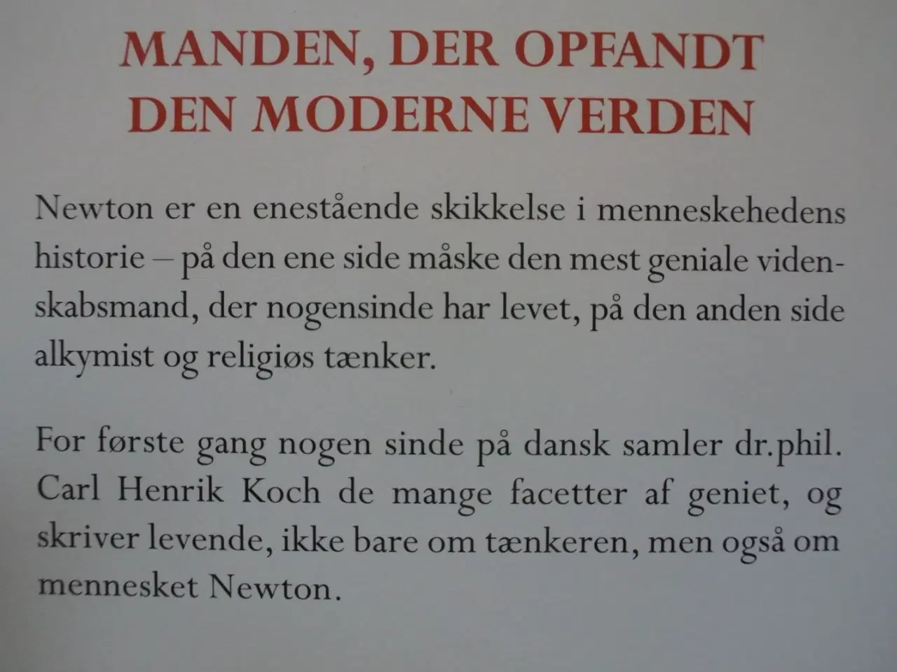 Billede 4 - isaac newton - geniet og mennesket, af carl henrik