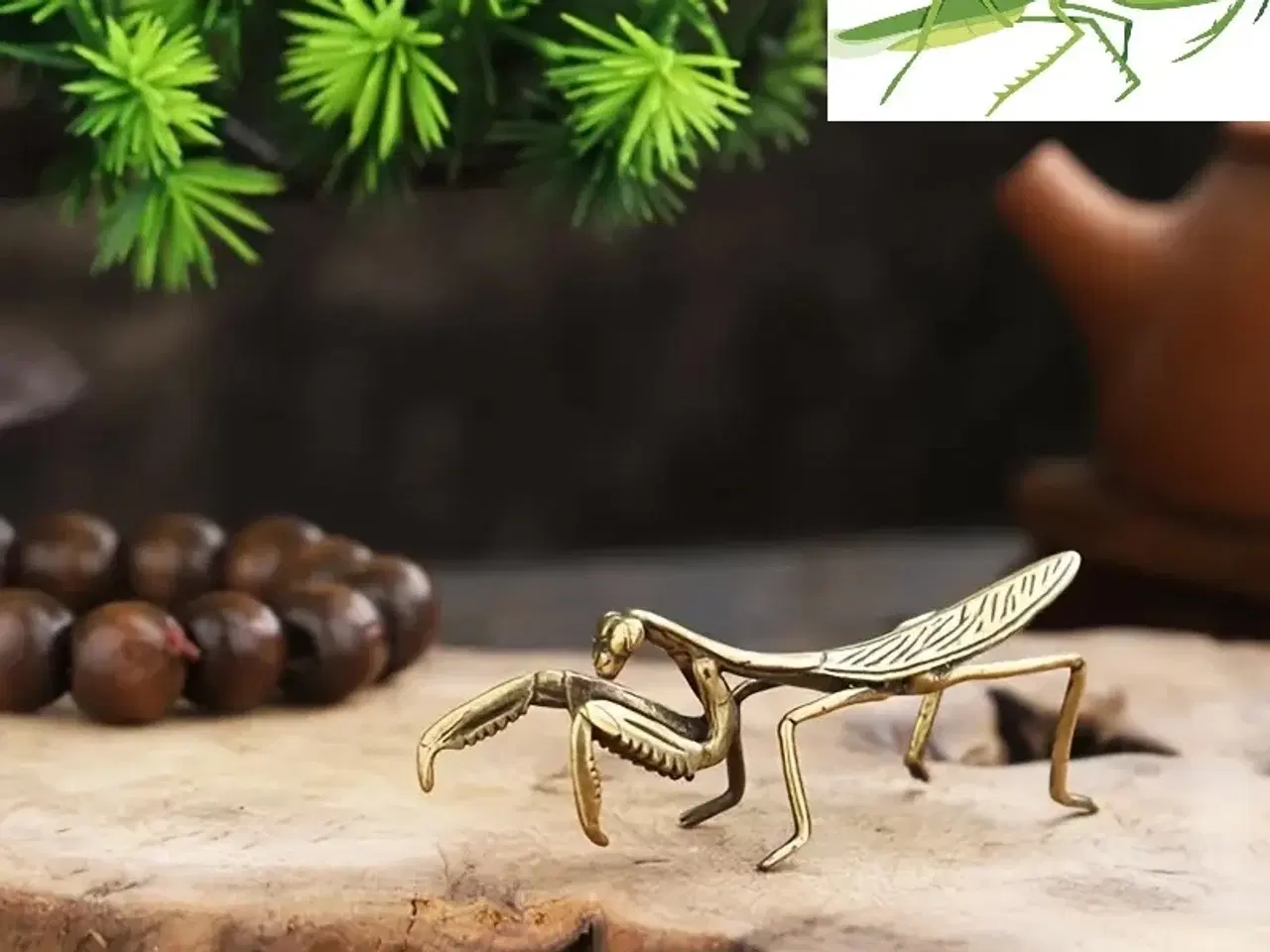 Billede 1 - * Smuk Knæler (Mantis) - i messing