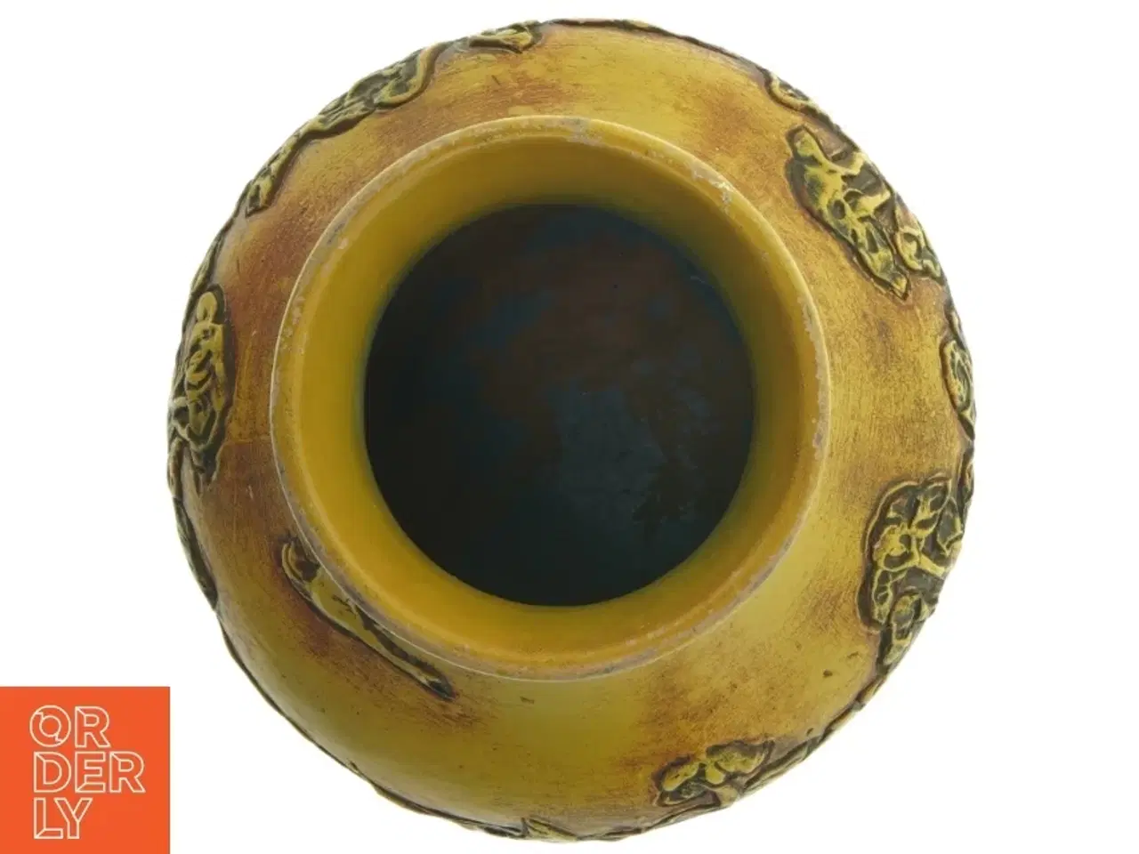 Billede 2 - Antik Dekoreret keramikvase (str. 25 x 19 cm)
