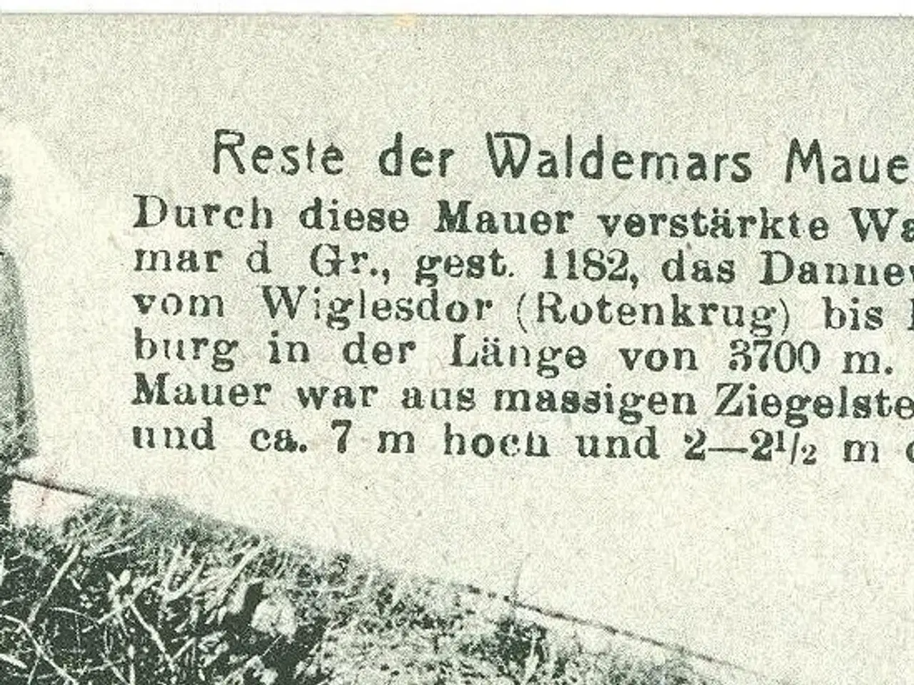 Billede 2 - Valdemarsmuren ved Dannevirke i Slesvig