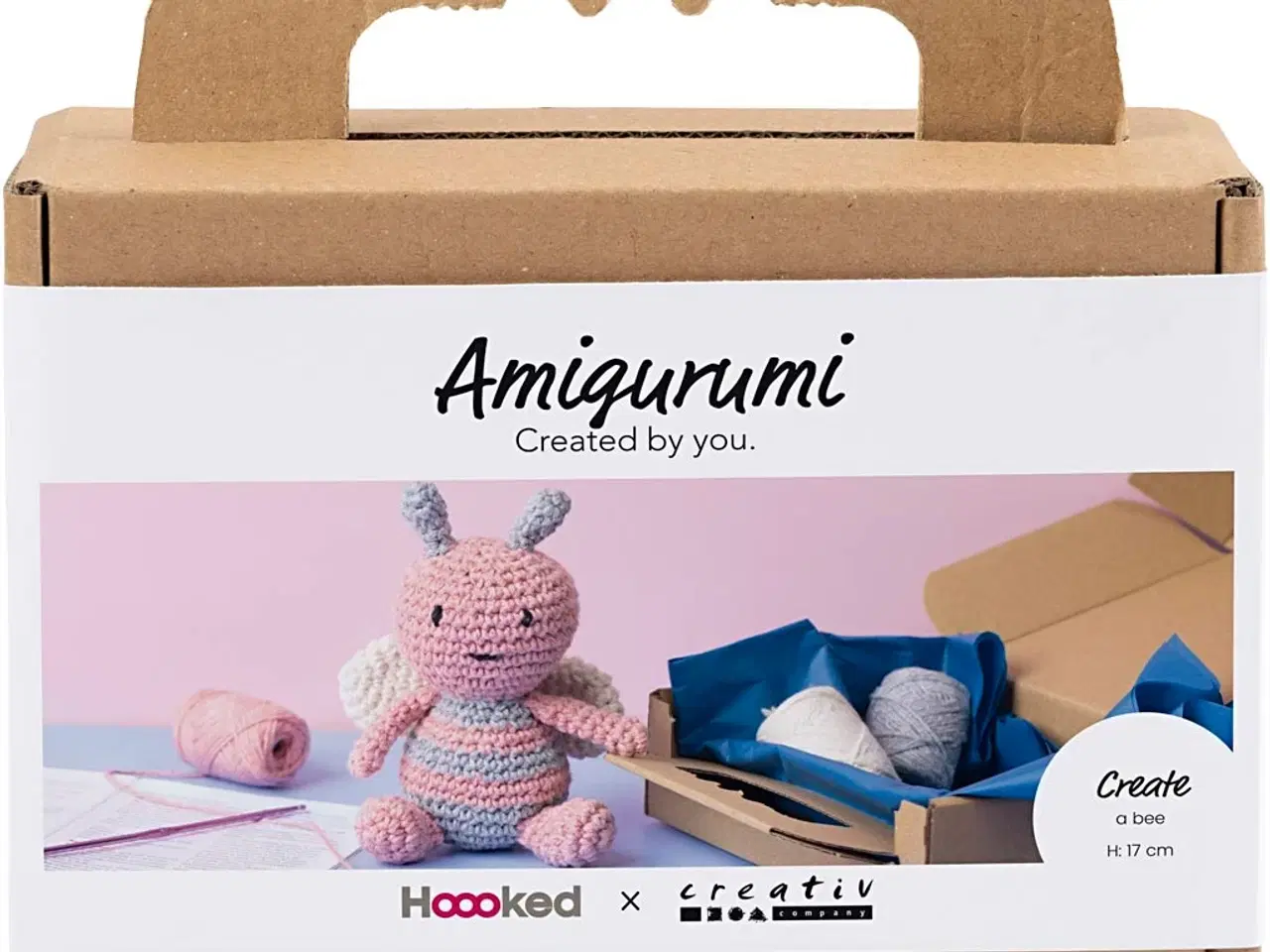 Billede 1 - DIY Kit Amigurumi, Honningbi, pastelfarver, 1 pk.