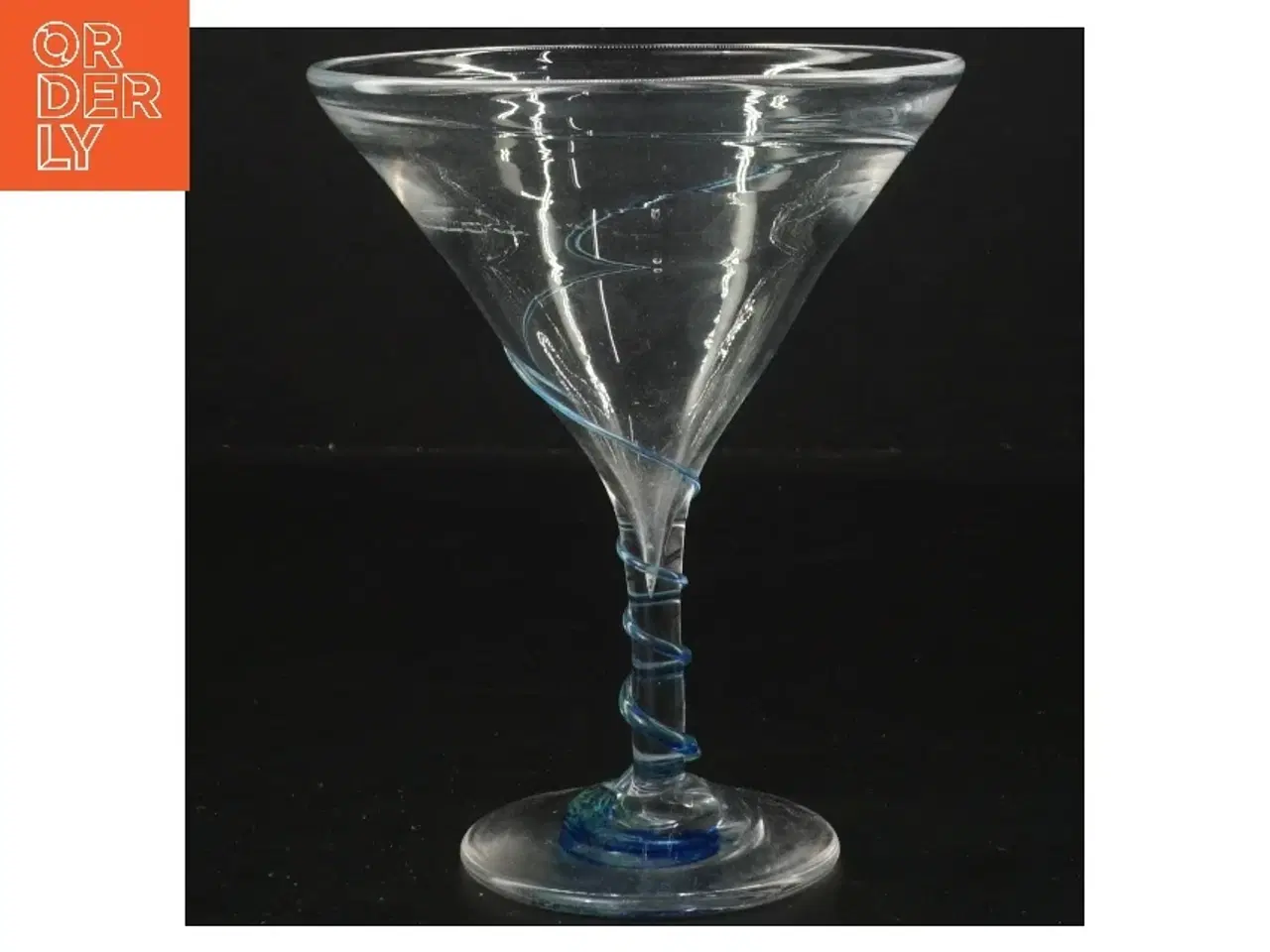 Billede 1 - Cocktailglas med spiral (str. Ø 12,5 cm længde 16 cm)