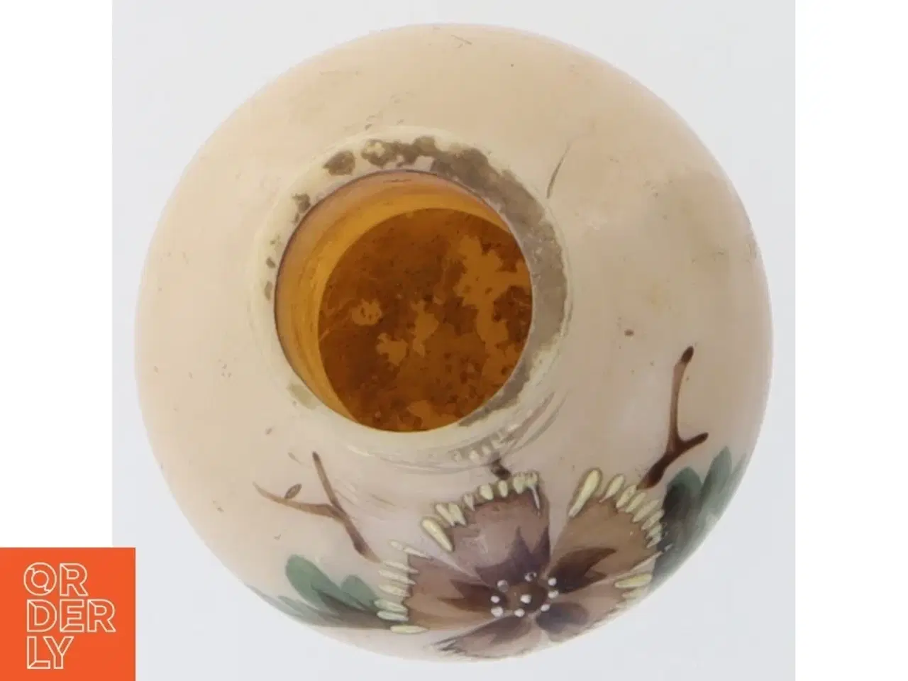 Billede 3 - Håndmalet Mundblæst Glas Vase (str. 7 x 5 cm)