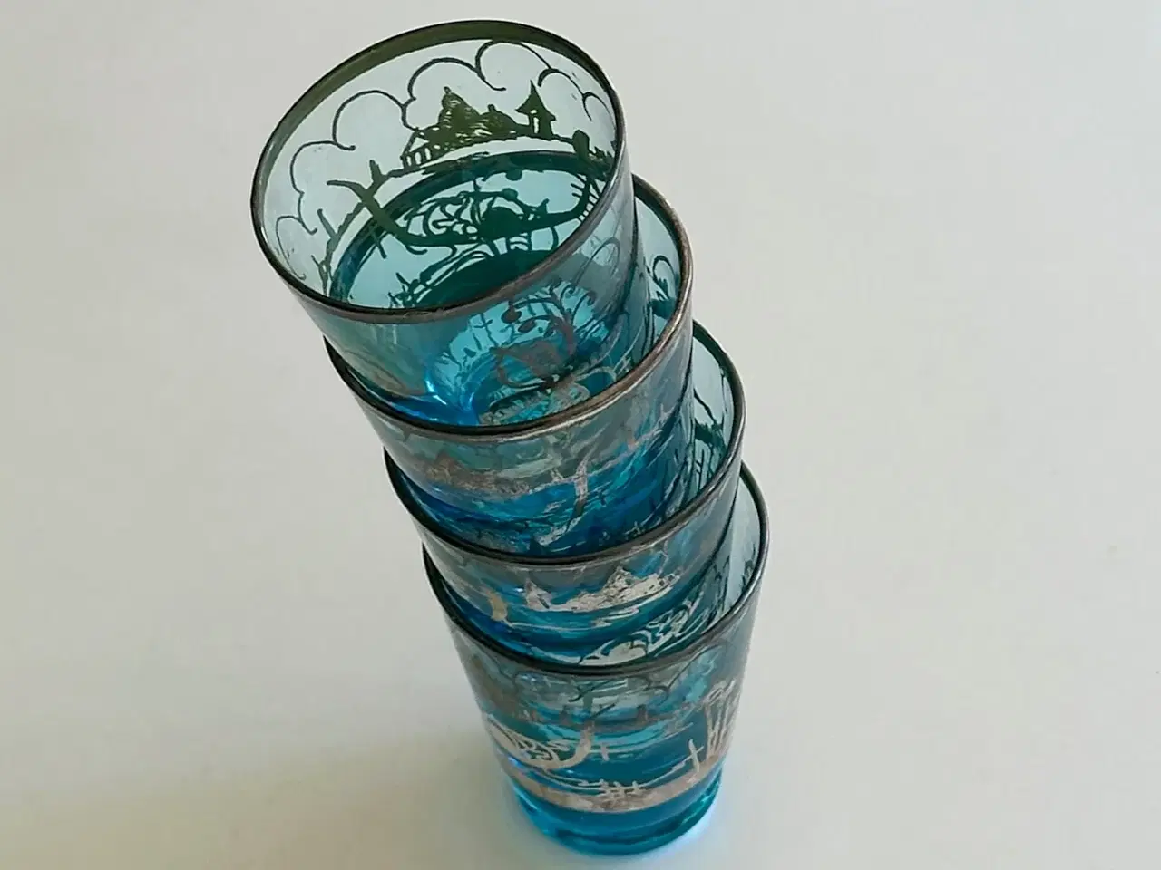 Billede 5 - Venitianske snapseglas, 4 stk samlet