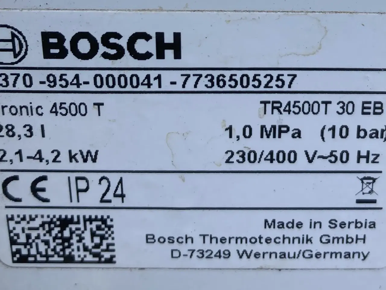 Billede 1 - Bosch vandvarmer