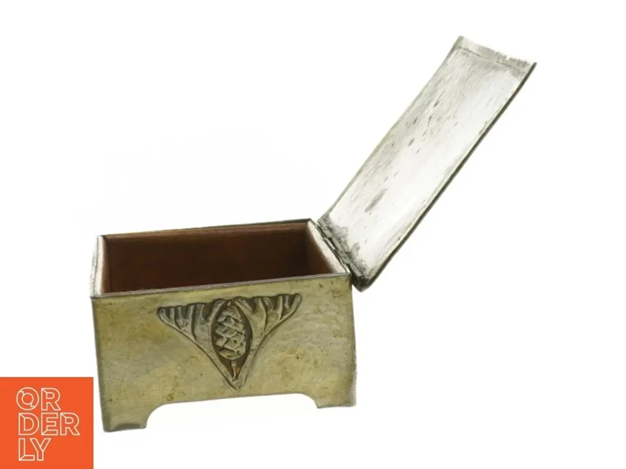 Billede 2 - Dekorativ æske med mønstret låg (str. 15x11x5 cm)
