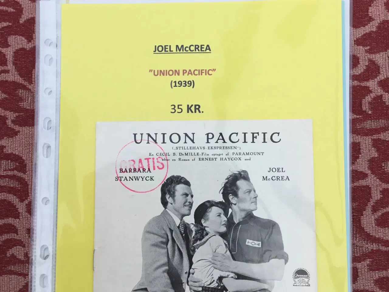 Billede 4 - FILMPR. JOEL McCREA - se pris