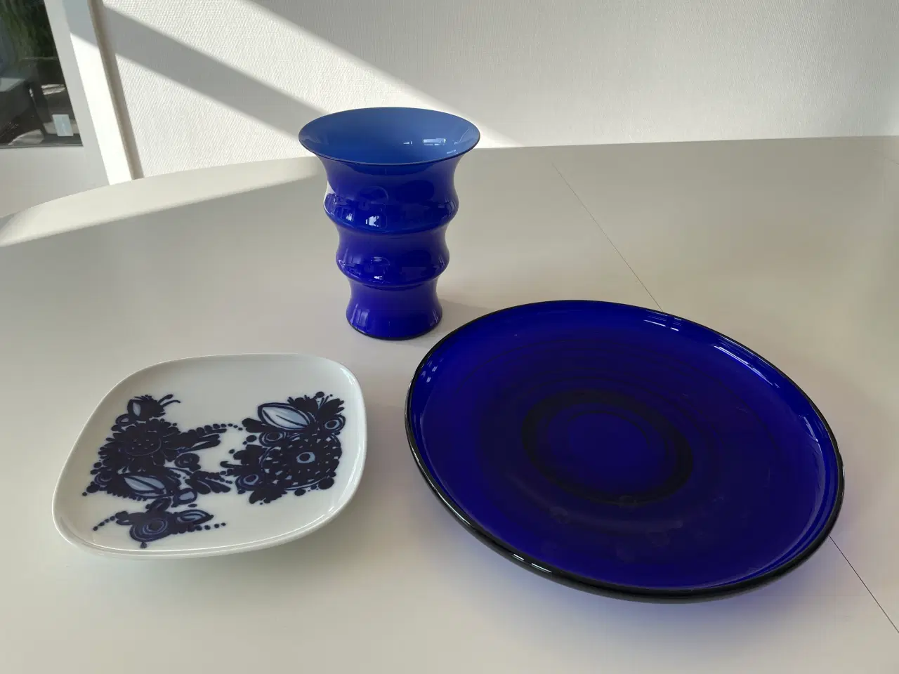 Billede 1 - Blå glaskunst, Holmegård, Rosenthal