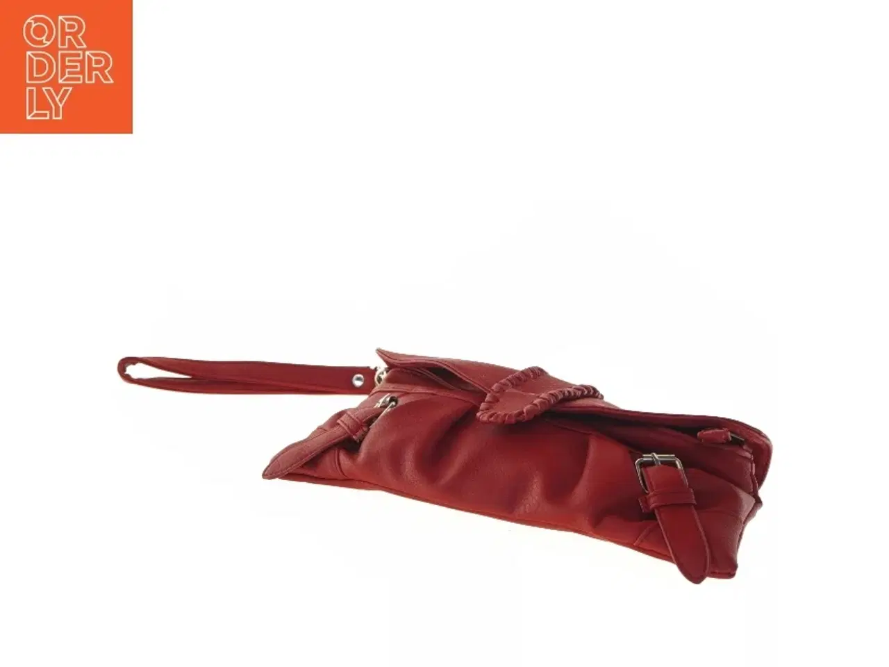 Billede 2 - Rød clutch taske med håndledsrem fra Lill F (str. 15x29 cm)