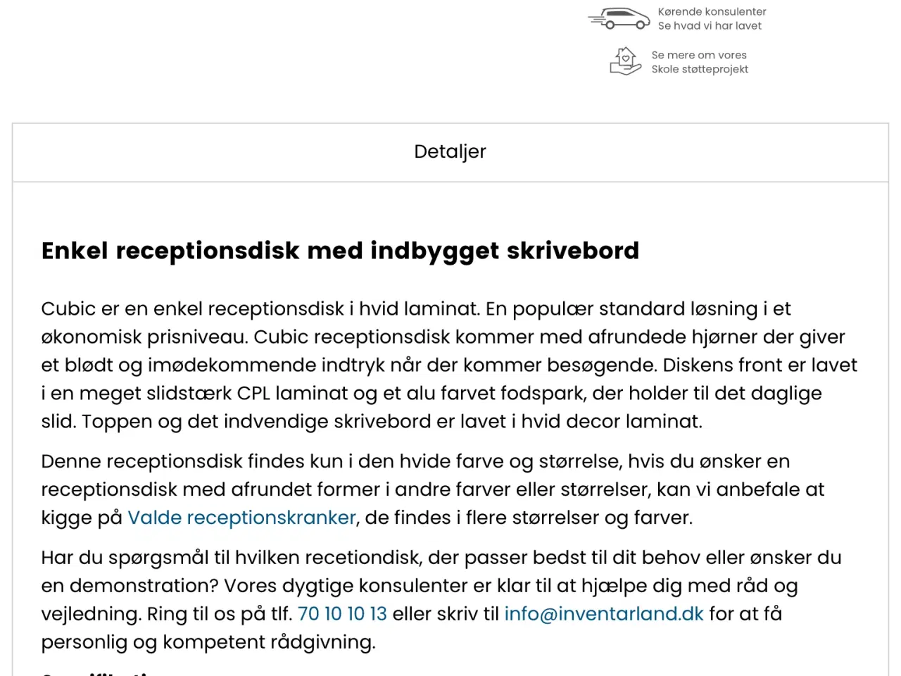 Billede 6 - Receptionsdisk sælges grundet flytning 