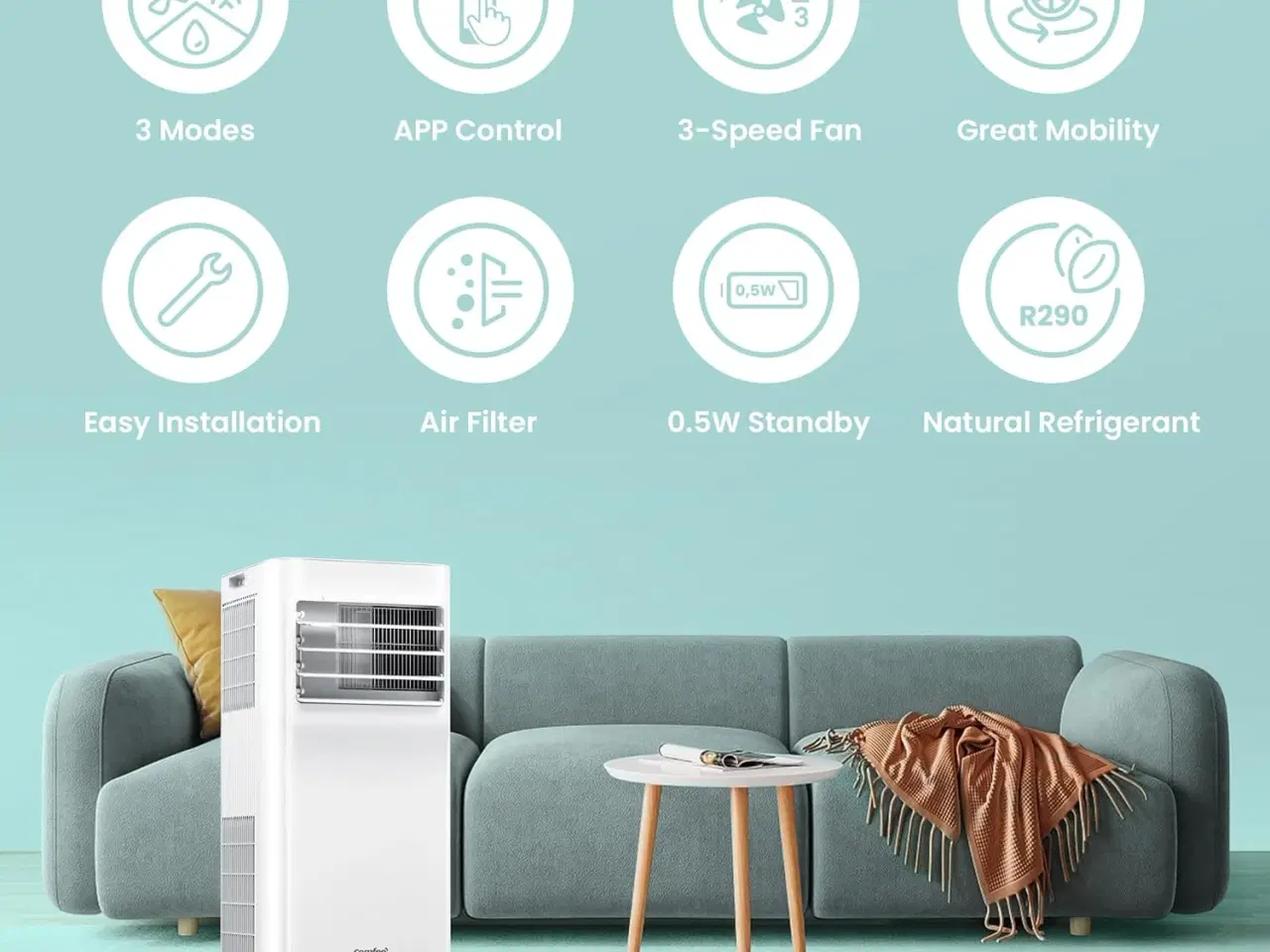 Billede 3 - Comfee Breezy Cool Pro 2.6 Mobile Air Conditioner
