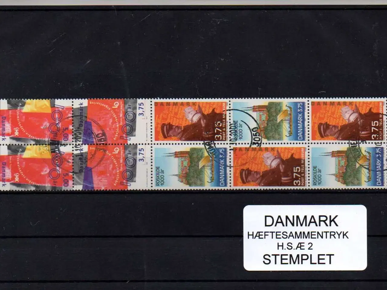 Billede 1 - Danmark Hæftesammentryk H.S.Æ.2 - Stemplet