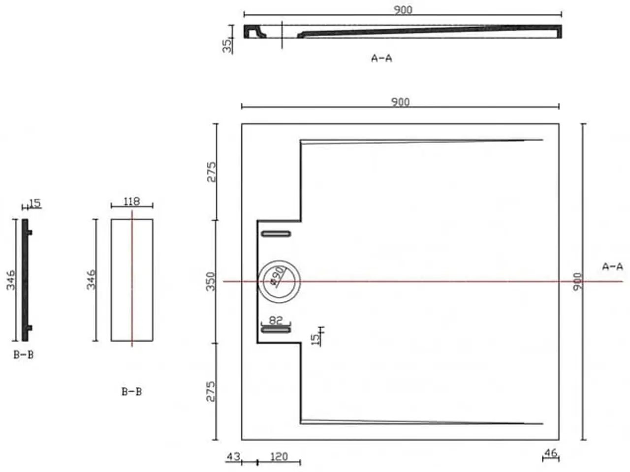 Billede 3 - Brusebund af massiv sten 