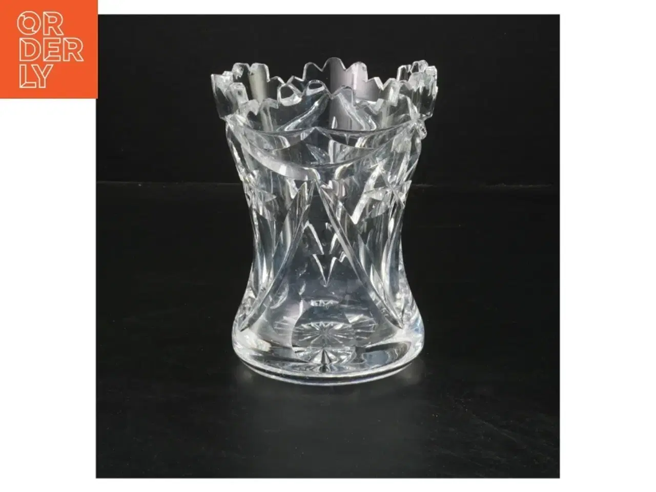 Billede 1 - Krystallvase (str. Ø. 10 cm. længde. 13,5 cm)