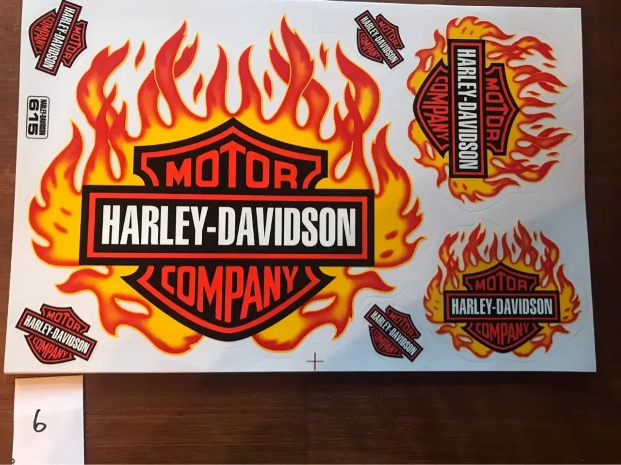 Billede 5 - Stickers, Harley - sæt á 4 stk. A4 ark