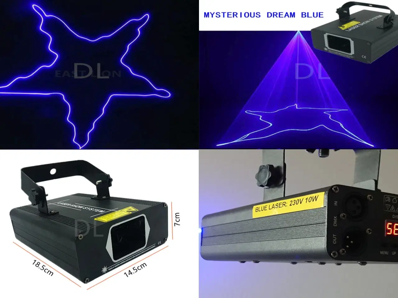 Billede 5 - Udlejes - LASER LIGHT BLUE Beam Line 10 Watt.