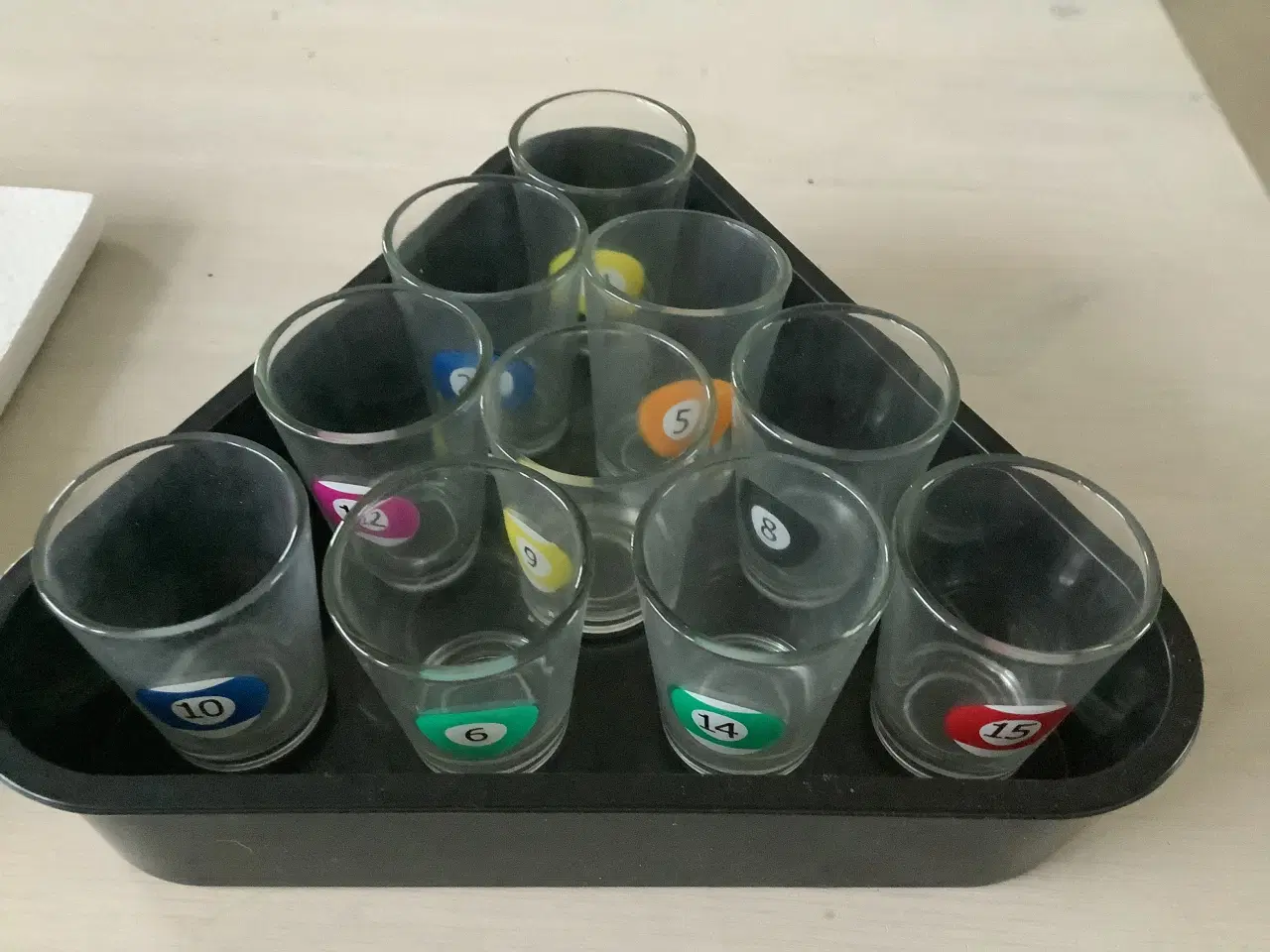 Billede 1 - Shotglas sæt med billiard motiv.