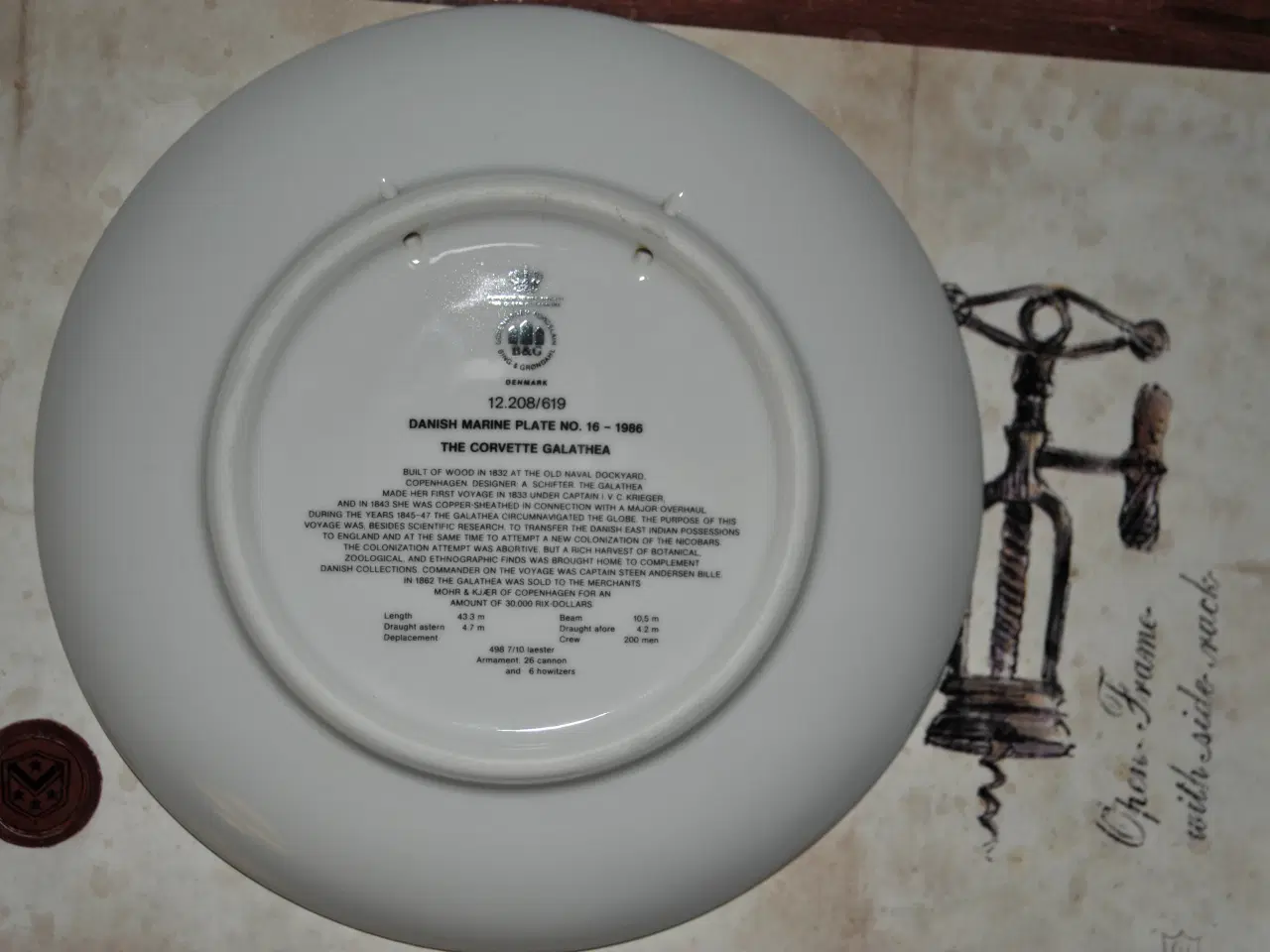 Billede 2 - Skibsplatte Galathea nr, 16, B&G, 1986