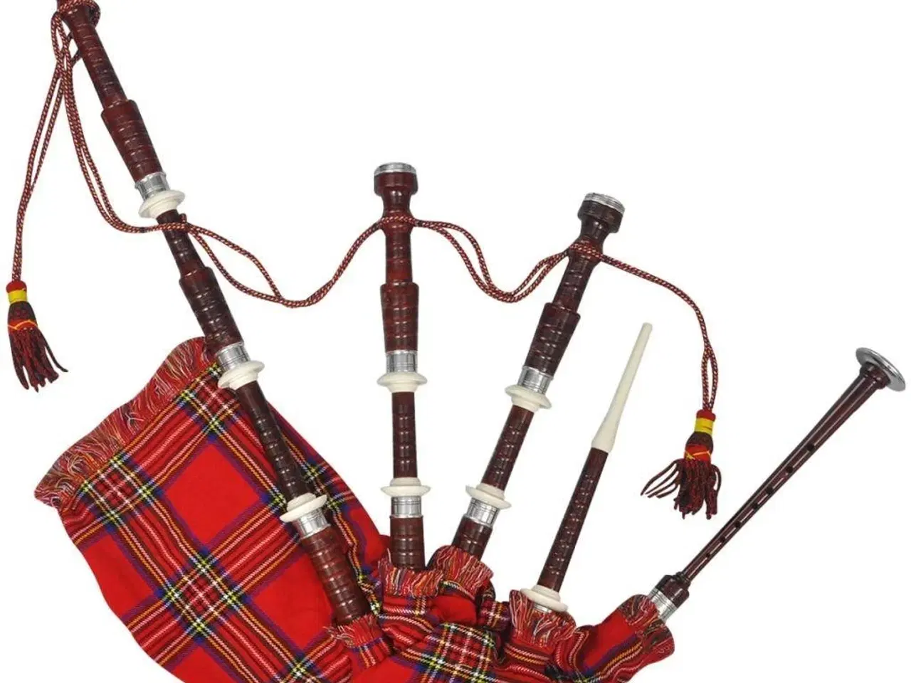 Billede 1 - Scottish Great Highland sækkepibe rød tartan