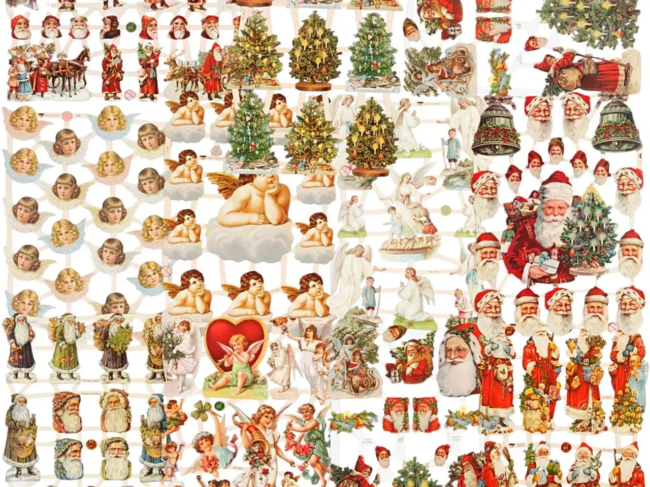 Billede 1 - Glansbilleder, jul, ark 16,5x23,5 cm, 30 ark/ 1 pk.