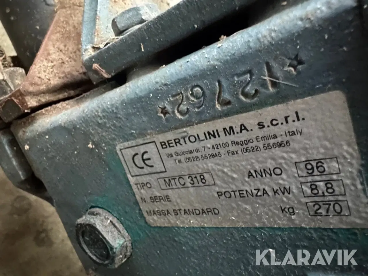 Billede 5 - Redskabsbærer Bertolini MTC 318