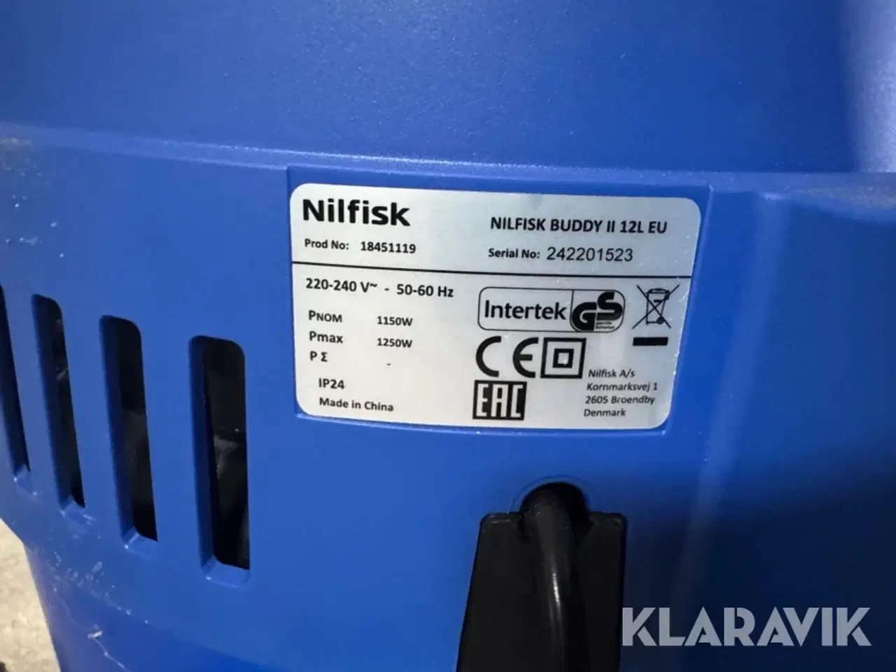 Billede 5 - Højtryksrenser og industristøvsuger Nilfisk Premium 190 - Buddy || 12 med udstyr