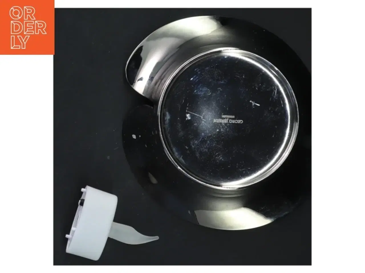 Billede 2 - Metal lysestage med LED lys fra Georg Jensen (str. 11x5 cm)