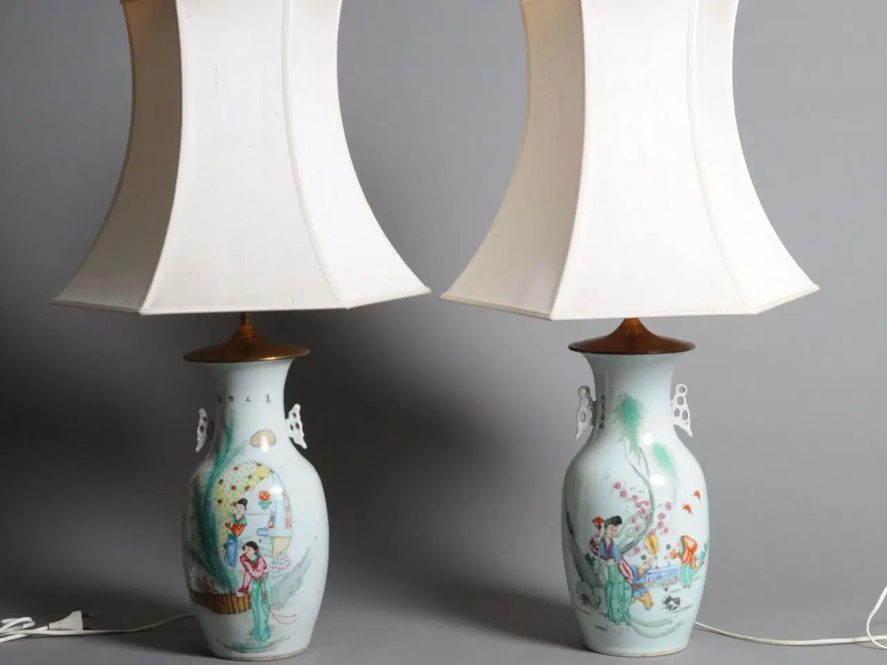 Billede 1 - Bordlamper, kinesiske porcelæn