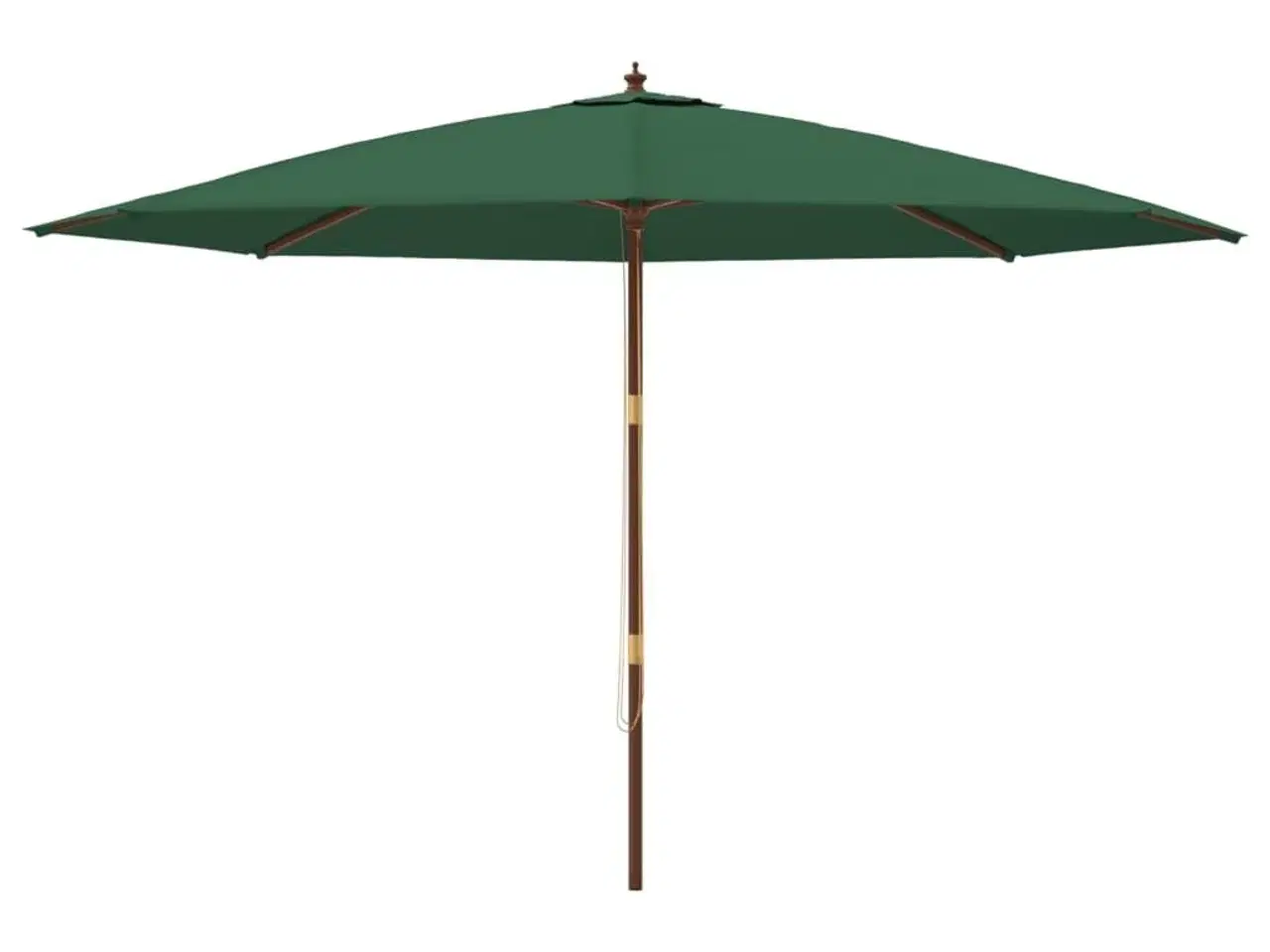 Billede 3 - Haveparasol med træstang 400x273 cm grøn