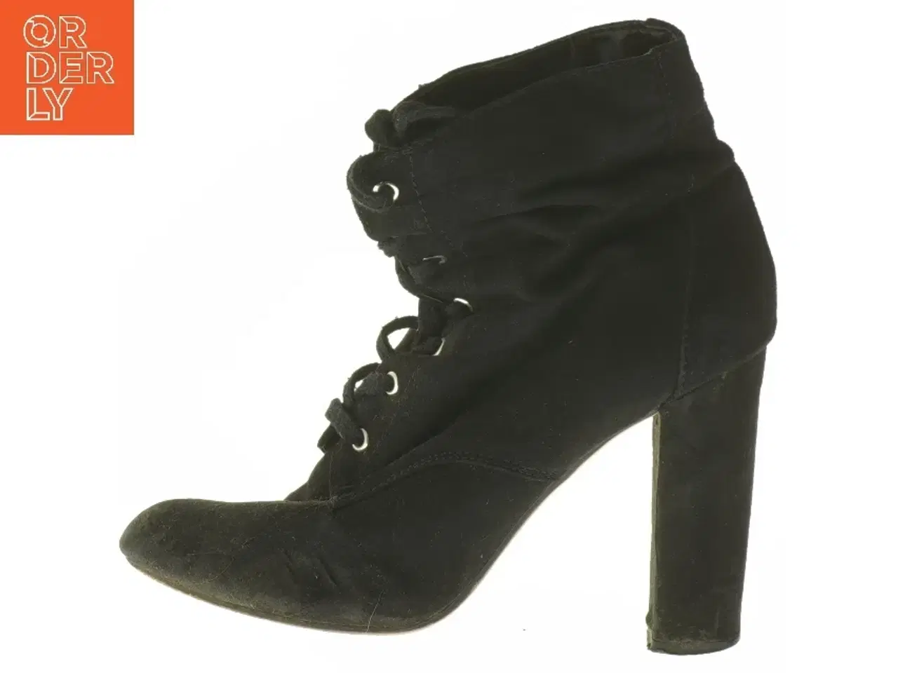 Billede 1 - Sort ankelstøvler med høj hæl fra Justfab (str. 37 )