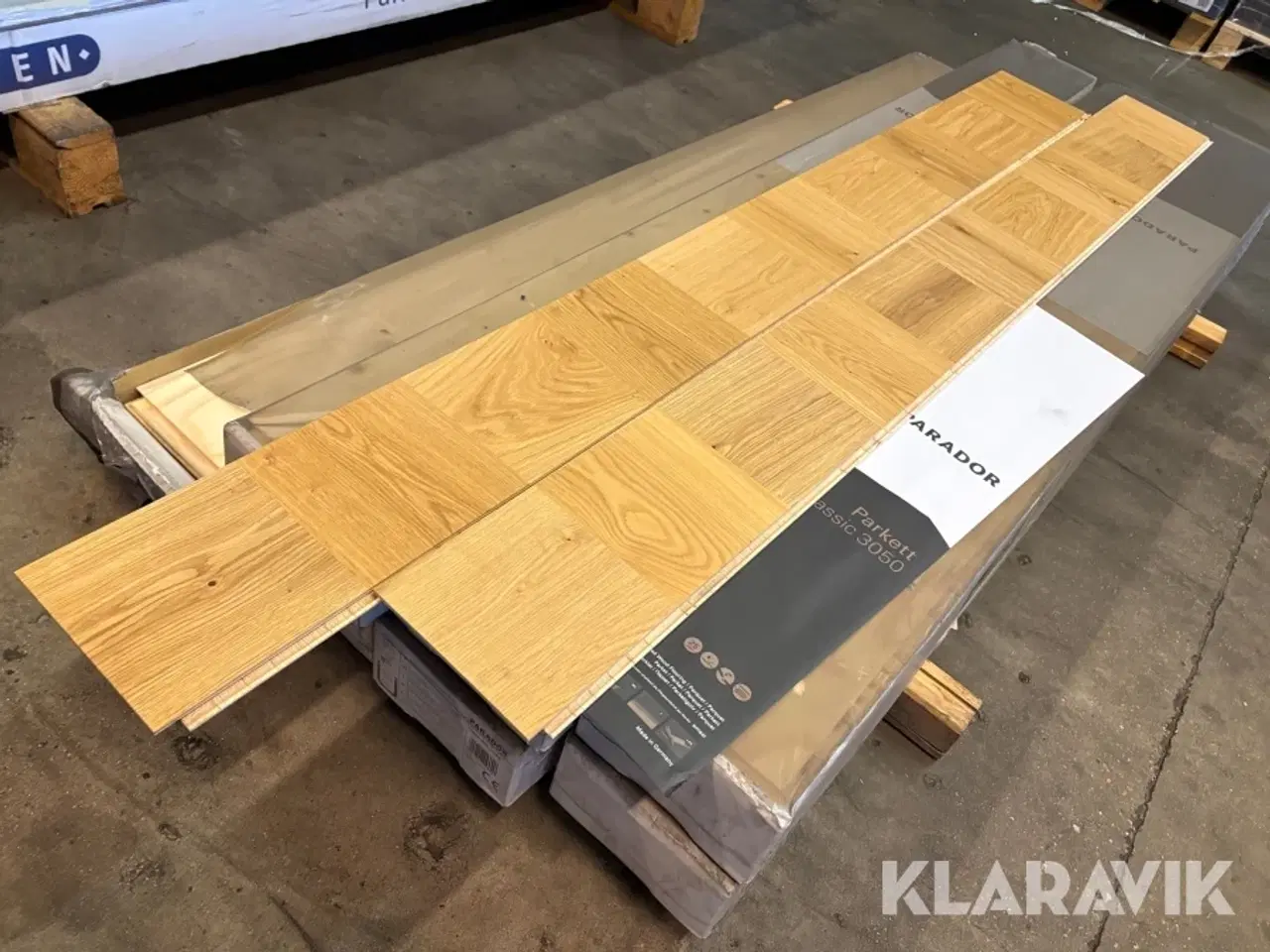 Billede 1 - Lamel Parket gulv Parador Eg kvadratmønstret naturolie