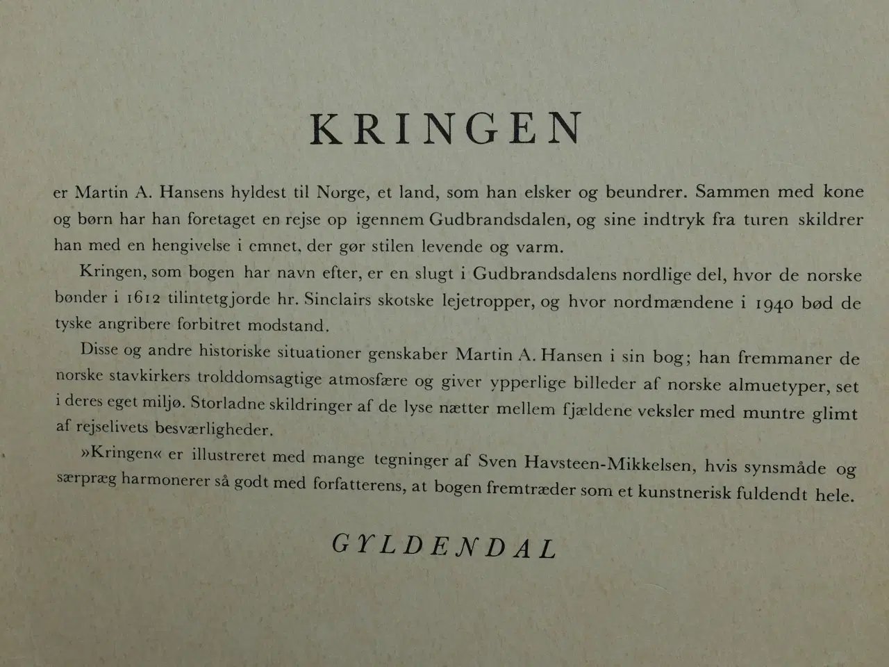 Billede 2 - KRINGEN - Martin A. Hansen / S. H.-M.