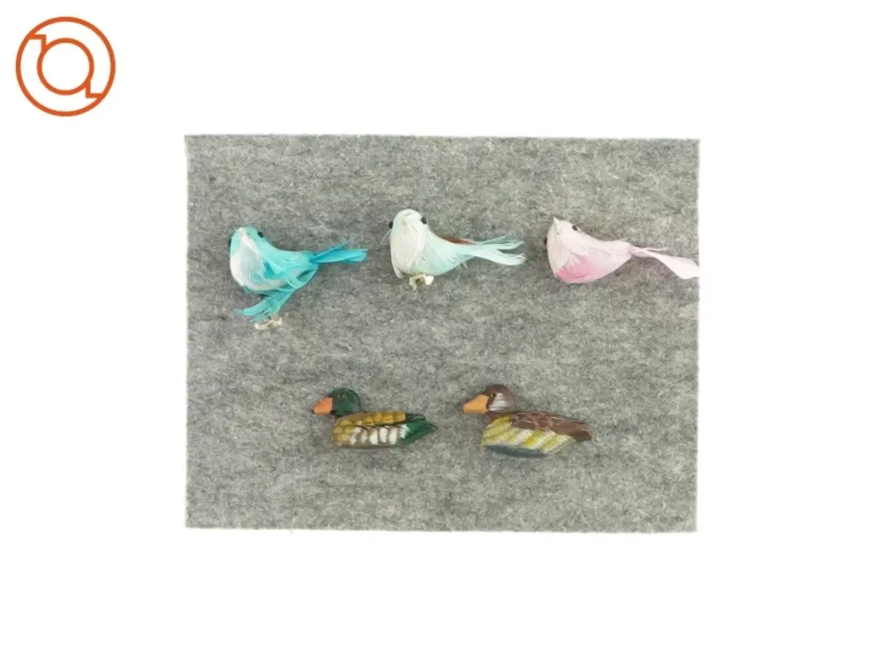 Billede 1 - Dekorations fugle 5 styk (str. L: 5 cm)