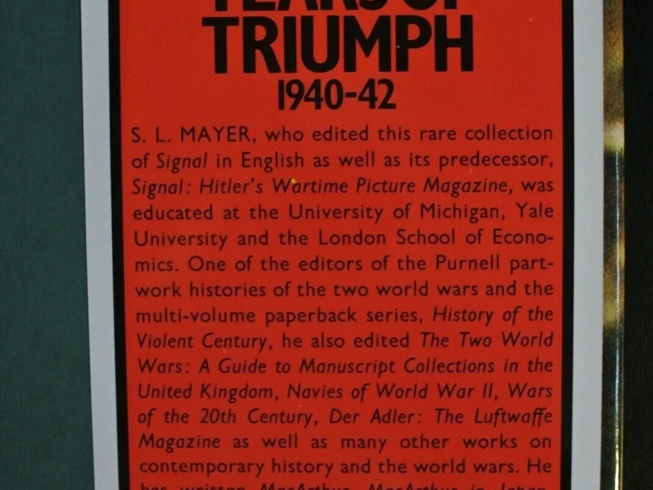 Billede 2 - signal - years of triumph 1940-42, edited by s. l.