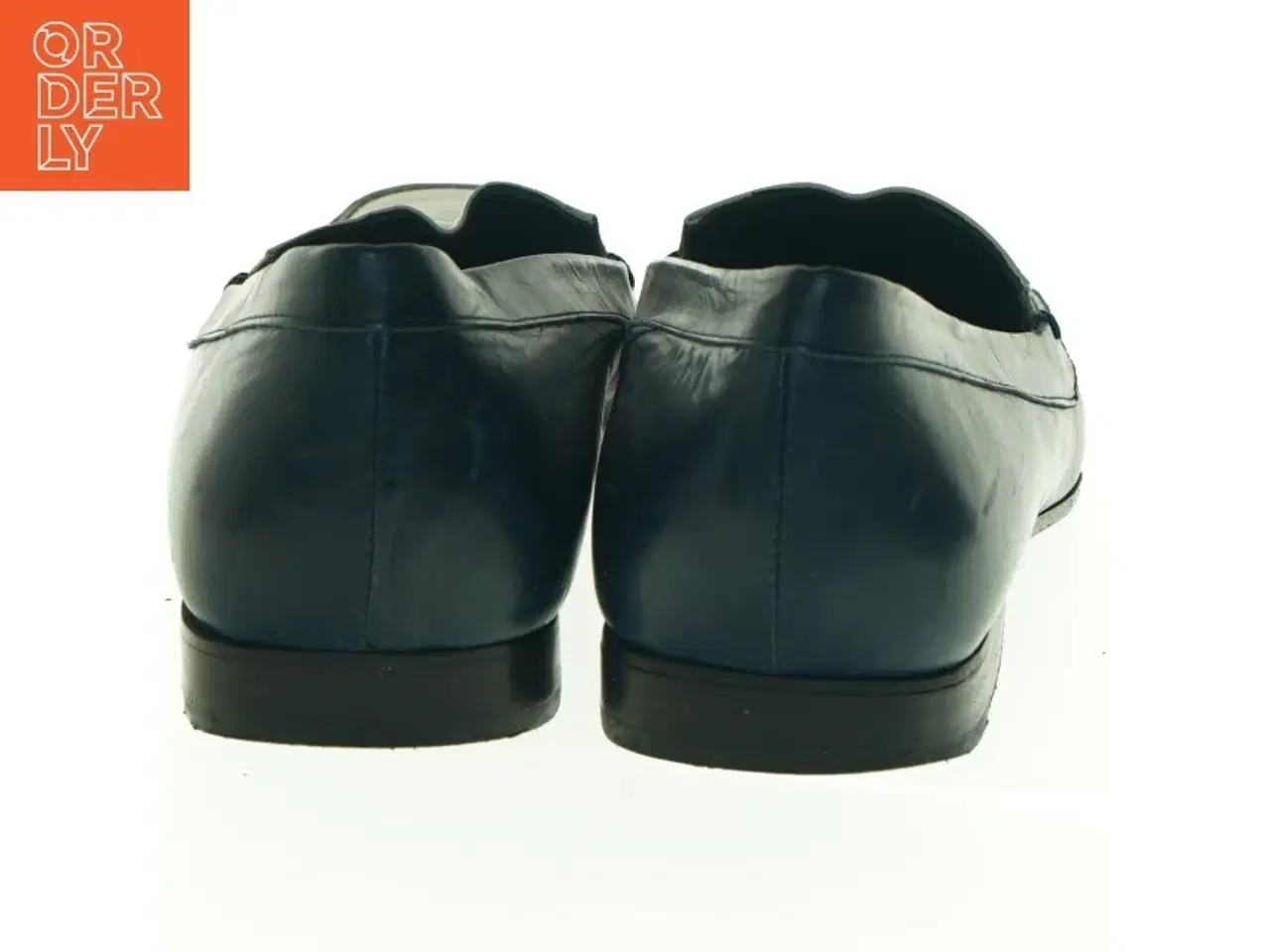 Billede 2 - Brugte sorte herresko i læder (str. 37)