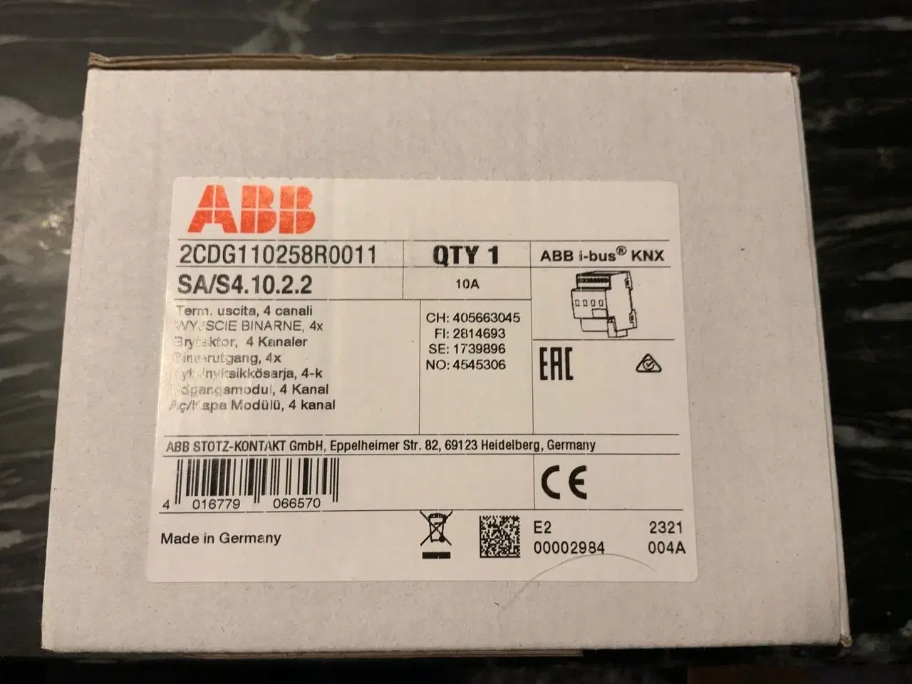 Billede 1 - KNX 4 kanals relæmodul - ABB