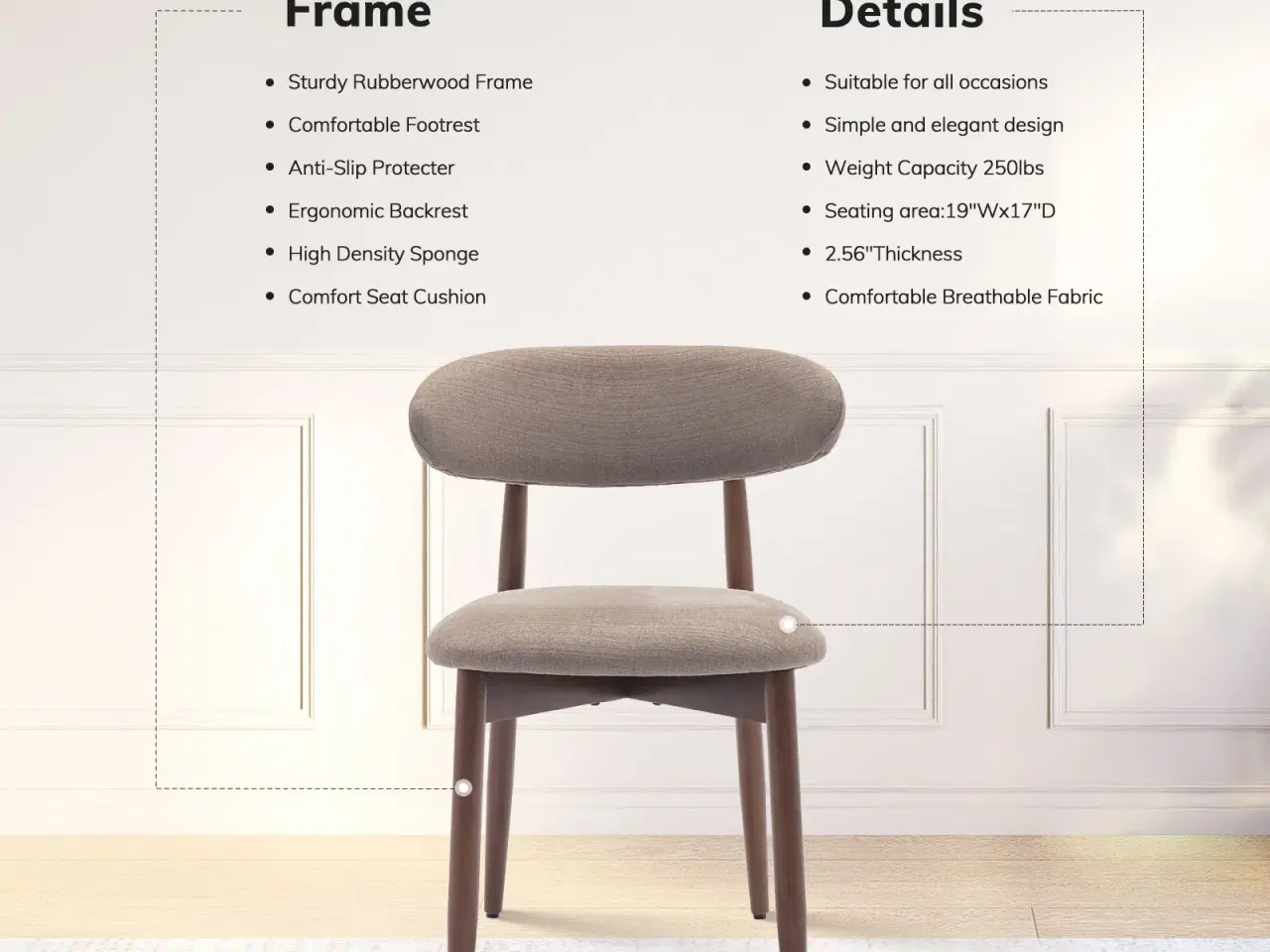 Billede 4 - Helt nye ergonomiske spisebordsstole