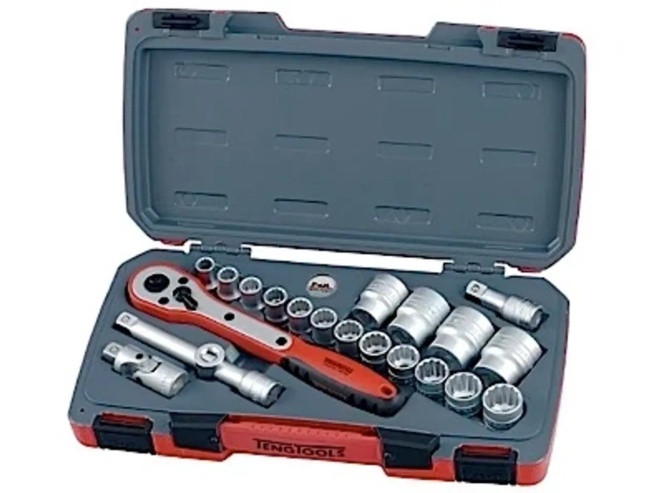 Billede 1 - Topnøglesæt med 1/2\" □-fatning Teng Tools T1221-6