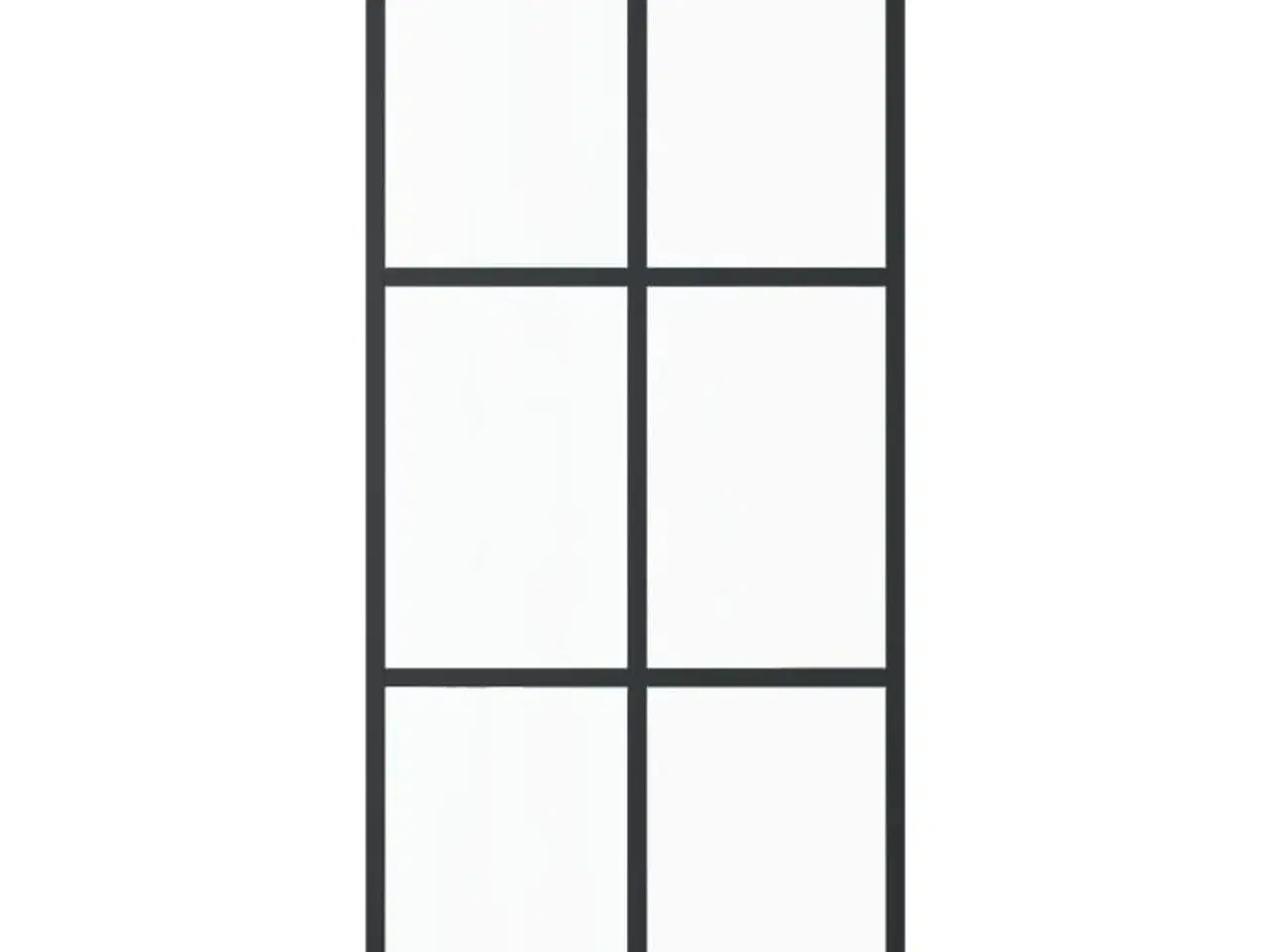 Billede 2 - Skydedør 90x205 cm sikkerhedsglas og aluminium sort